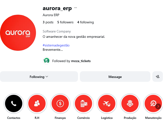 Aurora ERP - Sistema de Gestão